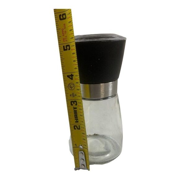 Tastefully Simple Spice Grinder New Plastic Top Glass Bottom Pepper Salt ETC - Picture 3 of 3